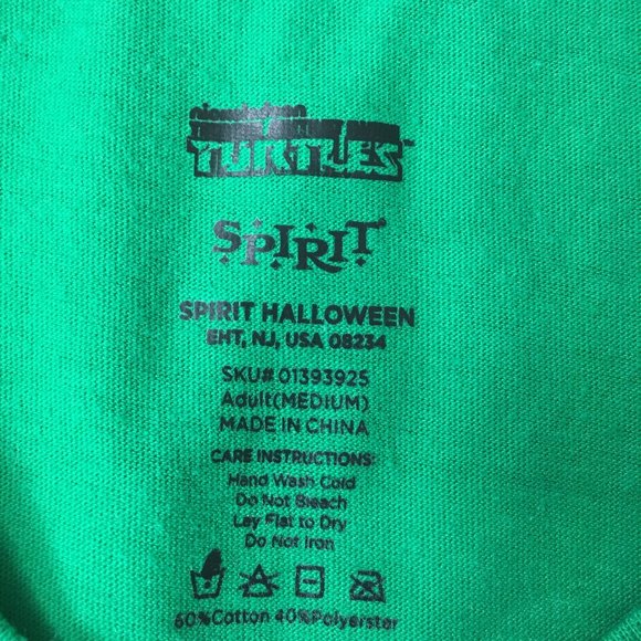 #87 Spirit Halloween Teenage Mutant Ninja Turtles Shell Costume T-Shirt Adult M - Picture 7 of 7